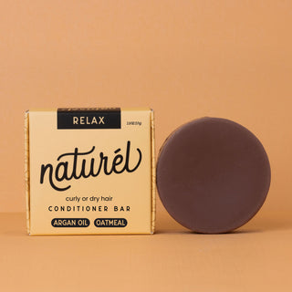 RELAX: Conditioner Bar for dry, frizzy or curly hair with Argan Oil & Jojoba Oil - naturél