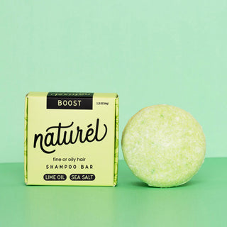 BOOST: Volumizing Shampoo Bar for Fine or Oily Hair with Lime Oil & Sea Salt - naturél