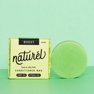 BOOST: Volumizing Conditioner Bar for normal to fine hair with Lime Oil & Litsea Oil - naturél
