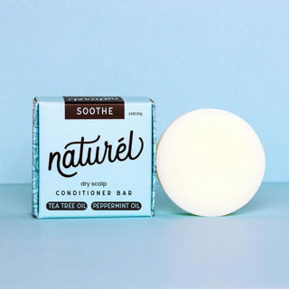 SOOTHE: Conditioner Bar for Dry Scalp with Tea Tree Oil & Peppermint Oil - naturél