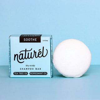 SOOTHE: Shampoo Bar for Dry Scalp with Tea Tree Oil & Peppermint Oil - naturél