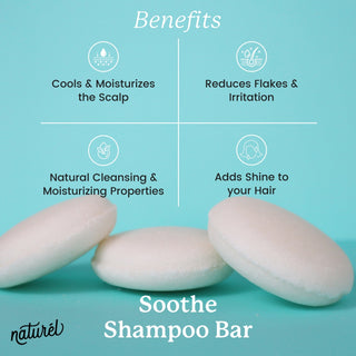 SOOTHE: Dandruff Shampoo Bar & Conditioner Bar Set - naturél