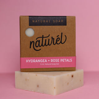 Hydrangea & Rose Petals Body Wash Bar - naturél