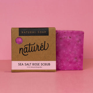 Sea Salt Rose Scrub Natural Soap - naturél