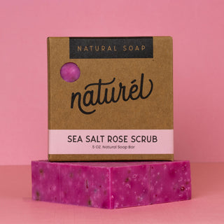Sea Salt Rose Scrub Natural Soap - naturél
